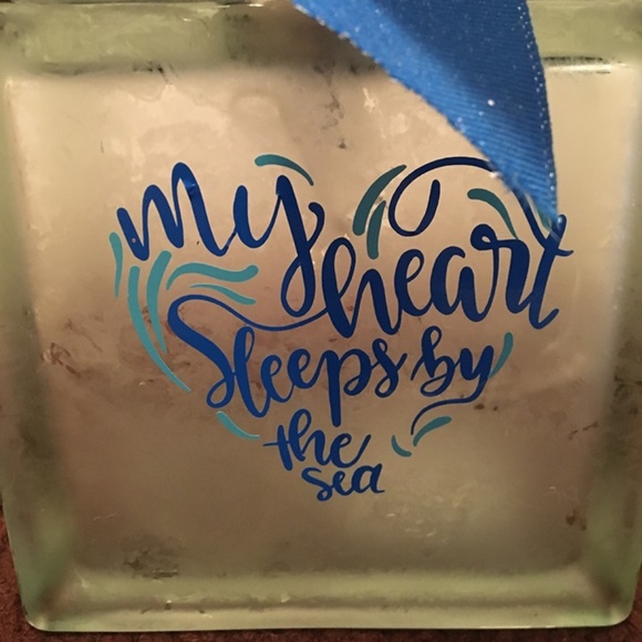 Small Lighted Block - My Heart Sleeps by the Sea - Picture 3 of 3